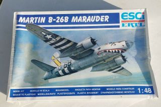 Esci/ertl Martin B - 26b Marauder 1:48 Scale Plastic Model Kit Nib Rare