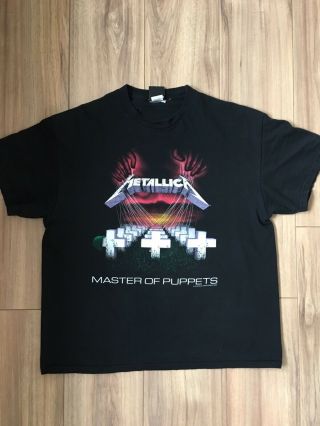 Vintage Metallica Master Of Puppets Giant Xl T Shirt Rare One Side Print Thrash