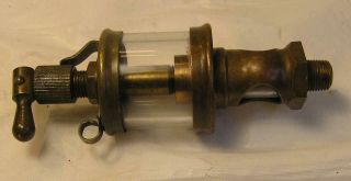 Antique Lunkenheimer No 0 Fig.  1300 Sentinel Brass Glass Oiler Hit & Miss Engine