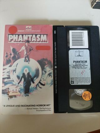 Phantasm Vhs Embassy Home Entertainment 1984 Rare Oop