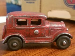 Hubley Arcade Kilgore Cast Iron - Red Sedan Car Vintage Rare