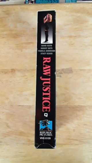 Raw Justice VHS rare cult action sleaze Pamela Anderson Republic video 3