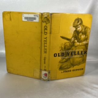 Vintage Old Yeller Book Hard Cover Book Yellow Cover Illustrated 2