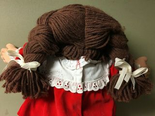 Vintage 1978 - 82 Cabbage Patch DOLL In RED Velvet Outfit W/Tooth 3