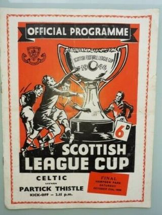 Rare Celtic V Partick Thistle League Cup Final 1956