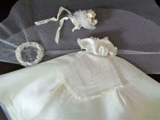 Vintage 1950s Bride Dress Fit 10 " Jill Jan Little Miss Revlon Coty Girl Doll