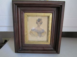 Antique Shadow Box Picture Frame 1830 