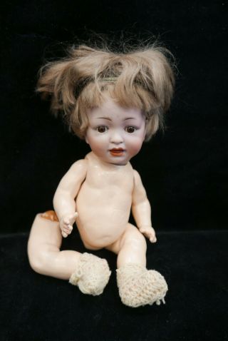 Antique Made In Germany Bisque Head & Composition Body Baby Doll W/ Open Mouth
