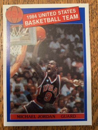 1984 Usa Olympic Basketball Team Michael Jordan Rc Rookie Rare