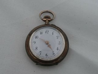 Antique Swiss.  800 Silver Ladies Pendant Watch Or - 2