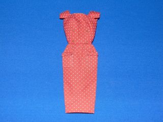 Vintage Barbie Rust Polka Dot Sheath Dress Pak Dress