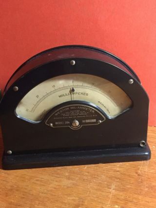 Antique Weston Mil - Ammeter Model 264 Patent Date 1888 Steam Punk Milliamperes