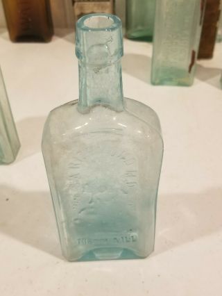 Antique Hingemold Medicine Bottle - S A Richmond Tuscola Ill.  Bearded Man