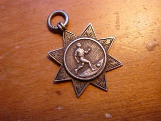 Antique Hallmarked Silver Football Soccer Medal Watch Fob Hm Birmingham 1911