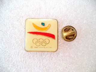 Olympic Games Spain Barcelona 1992 Official Participant Olympic.  Rare Pin,  Badge