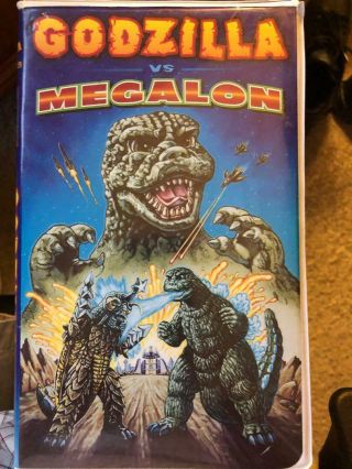 Godzilla Vs.  Megalon Vhs 1991 Clamshell Rare Uav Gold