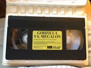 Godzilla vs.  Megalon VHS 1991 Clamshell RARE UAV GOLD 3