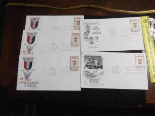 Canal Zone Post Set Lot 9 First Day Covers 1960 Boy Scout 50th Anniversary Rare