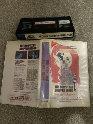 The Dorm That Dripped Blood Vhs/ Mega Rare/ Media/video Classics/ R - Rated Horror