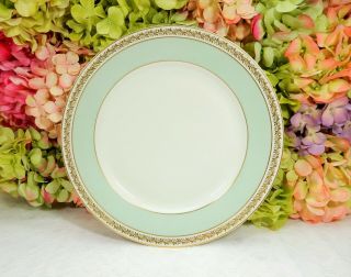 Antique Haviland Limoges Porcelain Serving Plate Platter Seafoam Green Gold