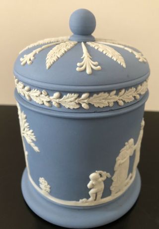 Belle boite poterie jaspée WEDGWOOD Décor antique (Faience porcelaine) 3