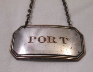 Good Antique 19th Century Old Sheffield Plate Wine Label - Port