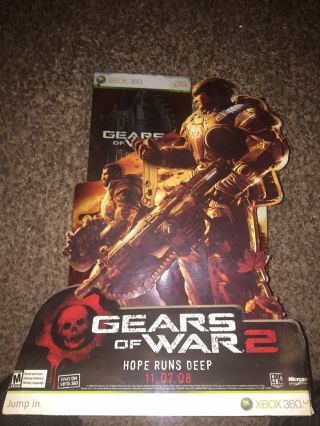 Gears Of War 2 Xbox 360 Rare " Store Display With Steel Case " - Limited Edition