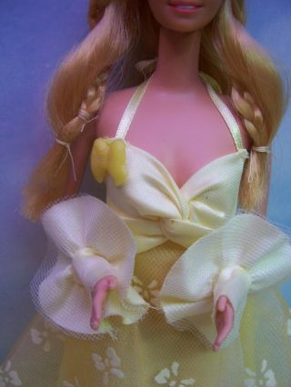 Vintage 1987 Barbie “perfume Pretty” Yellow Dress 4620