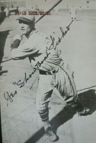 Rare Vintage 3 X 5 Post Card Photo Signed By " George Fisher " N.  Y.  Giants