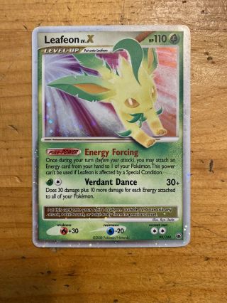 Leafeon Lv X - 99/100 - Holo Ultra Rare Majestic Dawn Pokemon Nm.  Never Played