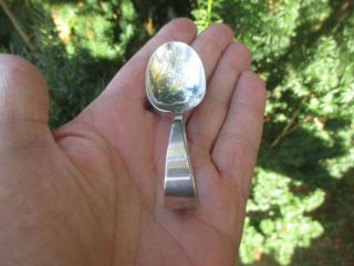 Vintage Curved/bent Handle 19.  8gr.  925 Sterling Silver 3.  5 " Baby / Child Spoon