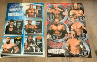 Wwe Wrestling Rare 2 X Poster Set - Raw & Smackdown Superstars 2006/07 - 90x70cm