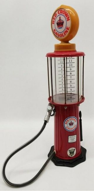 Vintage Red Crown Gasoline Pump Drink Dispenser Antique Circa 1920 Rare Old Gas