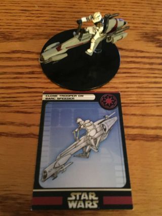 Clone Trooper On Barc Speeder Star Wars Miniatures Universe 2 Rare