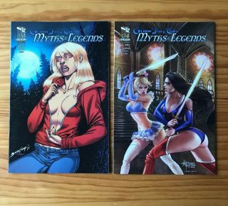 Rare Grimm Fairy Tales Myths & Legends Comics 5 & 22 Sexy Xenescope Art