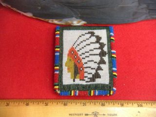 Rare Vintage 30’s – 40’s Native American Beaded Bifold Wallet – Reservation Made