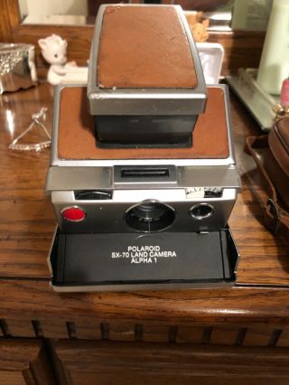 Rare Vintage Camera Poloroid Alpha 1 Sx70 Camera W/ Case 1970 