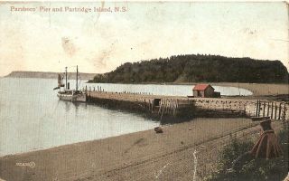 Antique Picture Postcard Parrsboro Pier And Partridge Island N.  S.  Unposted V&son