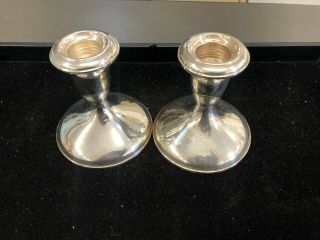 Vintage Empire Weighted Sterling Candle Holders