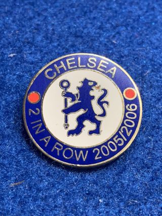 Chelsea FC - The Blues - 2 IN A ROW Pin Badge - Chelsea Football Club - Rare 2