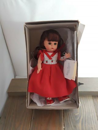 8 " Madame Alexander Doll “red Cherries” Adorable Brunette 33050