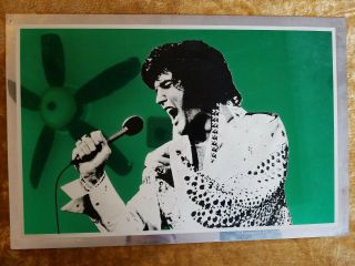 Rare Elvis Presley 15×10 Green Foil Poster Flashback Inc.  Road Show Merchandise