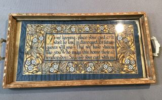 William Morris English Arts And Crafts Aesthetic Antique Calling Card Tray