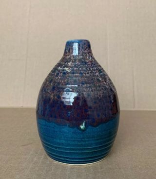 Bermuda Vintage Mid Century Modern Glazed Art Pottery Weed Pot Vase 5 3/8” H