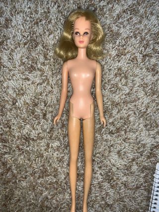 Vintage Mattel Barbie Straight Leg Francie Doll Blonde 1965 2