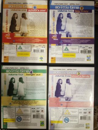 SO LITTLE TIME RARE DVD COMPLETE SERIES VOLUMES 1 2 3 4 MARY - KATE & ASHLEY OLSEN 2