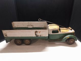 Rare Vintage Buddy L Ride On Automatic Tail - Gate Loader