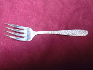 Silverplate National Silver Co.  Narcissus Salad Fork 5 3/4 " No Reverse Design