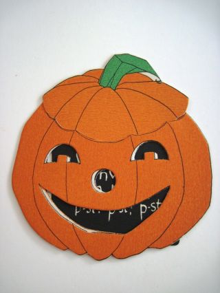 RARE Vintage Halloween Invitation with Pop - Up Pumpkin Top 2