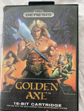 Rare Golden Axe (sega Genesis,  1989) Authentic Complete Game Cib Box Boxed